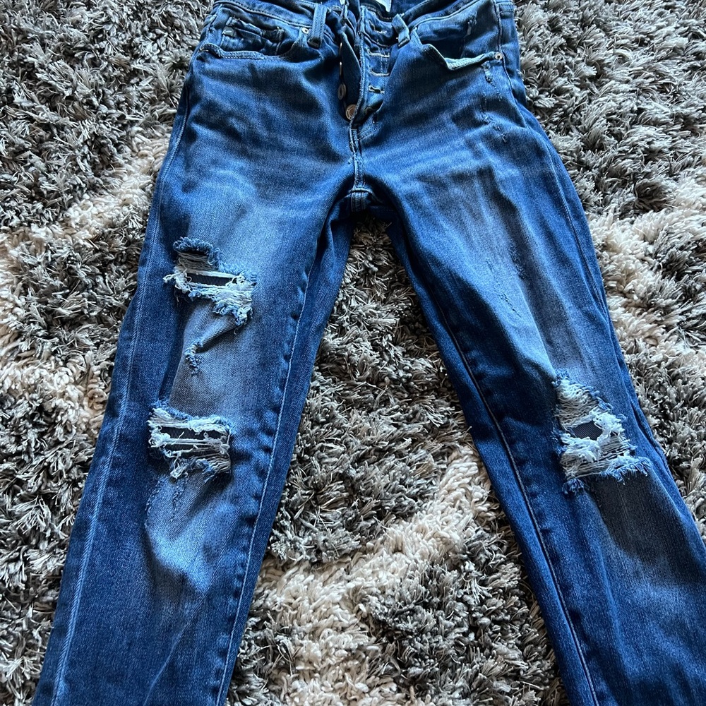 Stylish kancan Blue Distressed Women Jeans